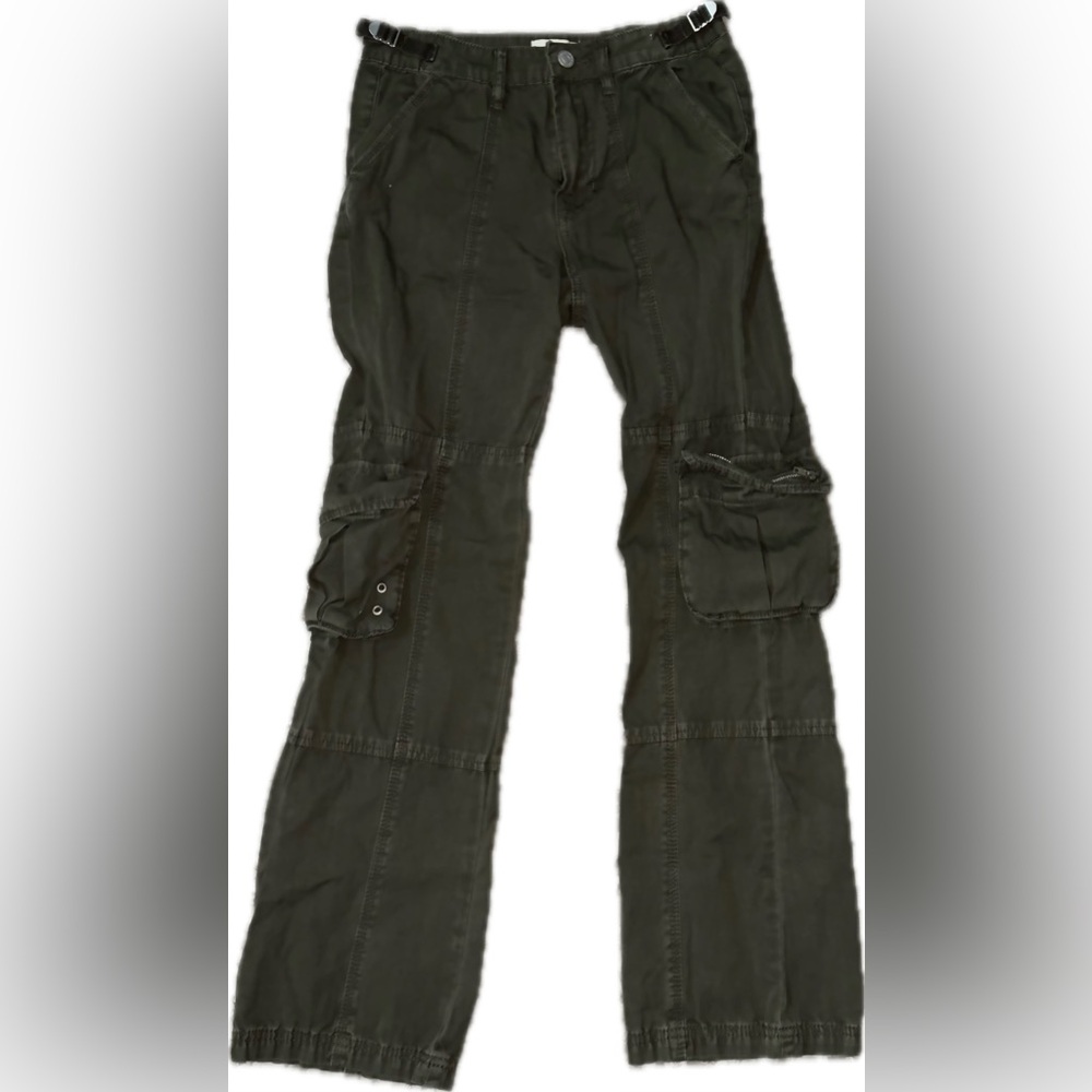 Pacsun Army Green Mid Rise Vintage Bootcut Pants